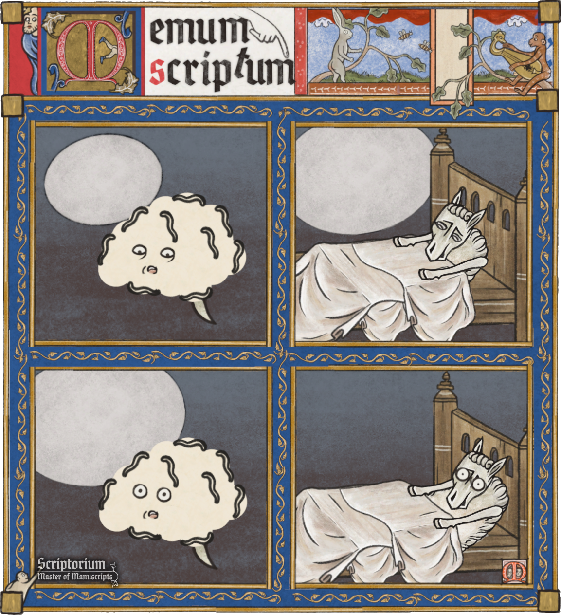 Memum Scriptum "Brain before sleep" Blank Meme Template