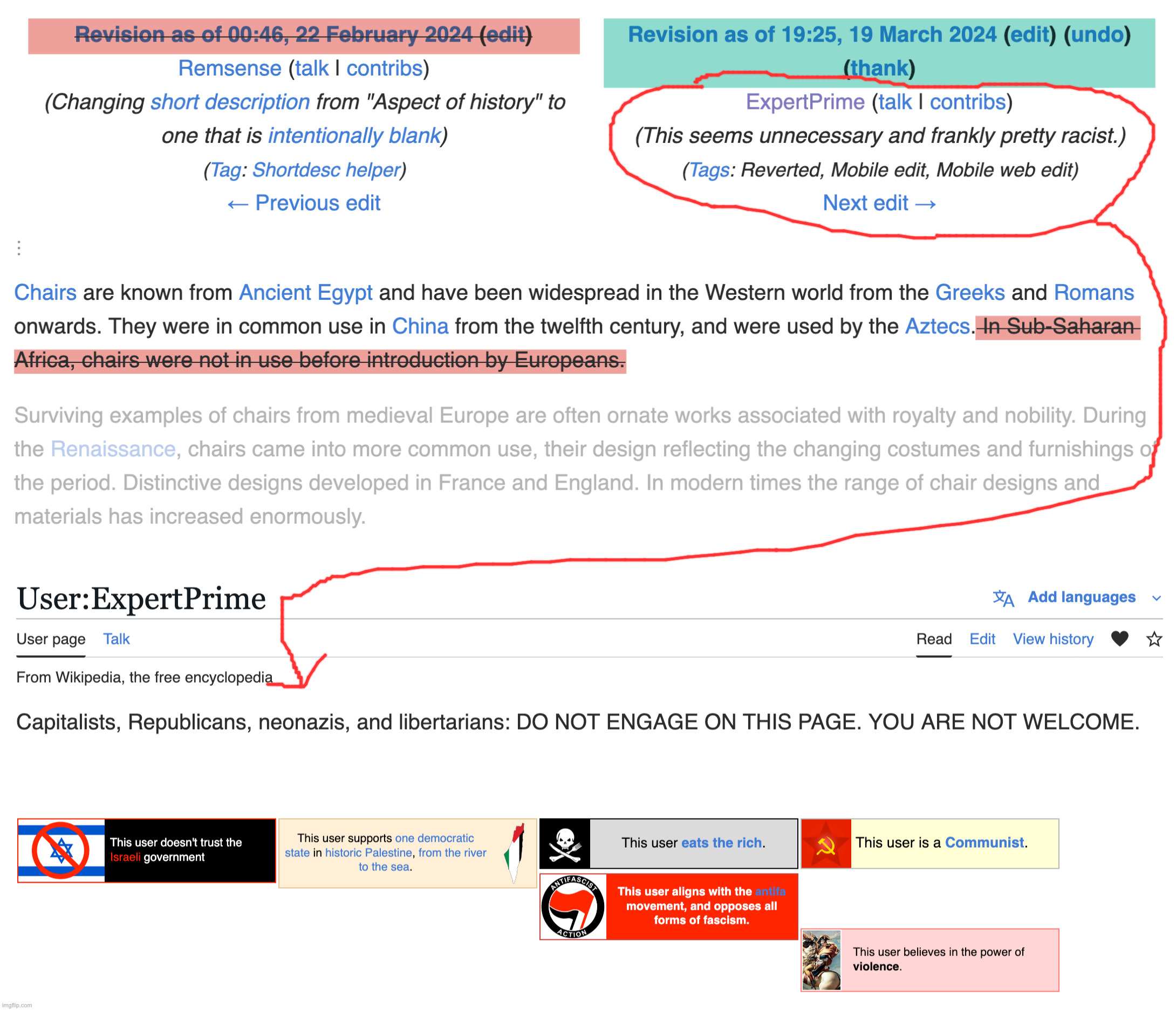 It's always funny to look at the profiles of people that make dumb edits | made w/ Imgflip meme maker