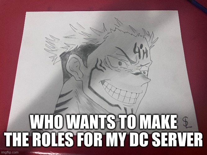 Anyone want to | WHO WANTS TO MAKE THE ROLES FOR MY DC SERVER | made w/ Imgflip meme maker