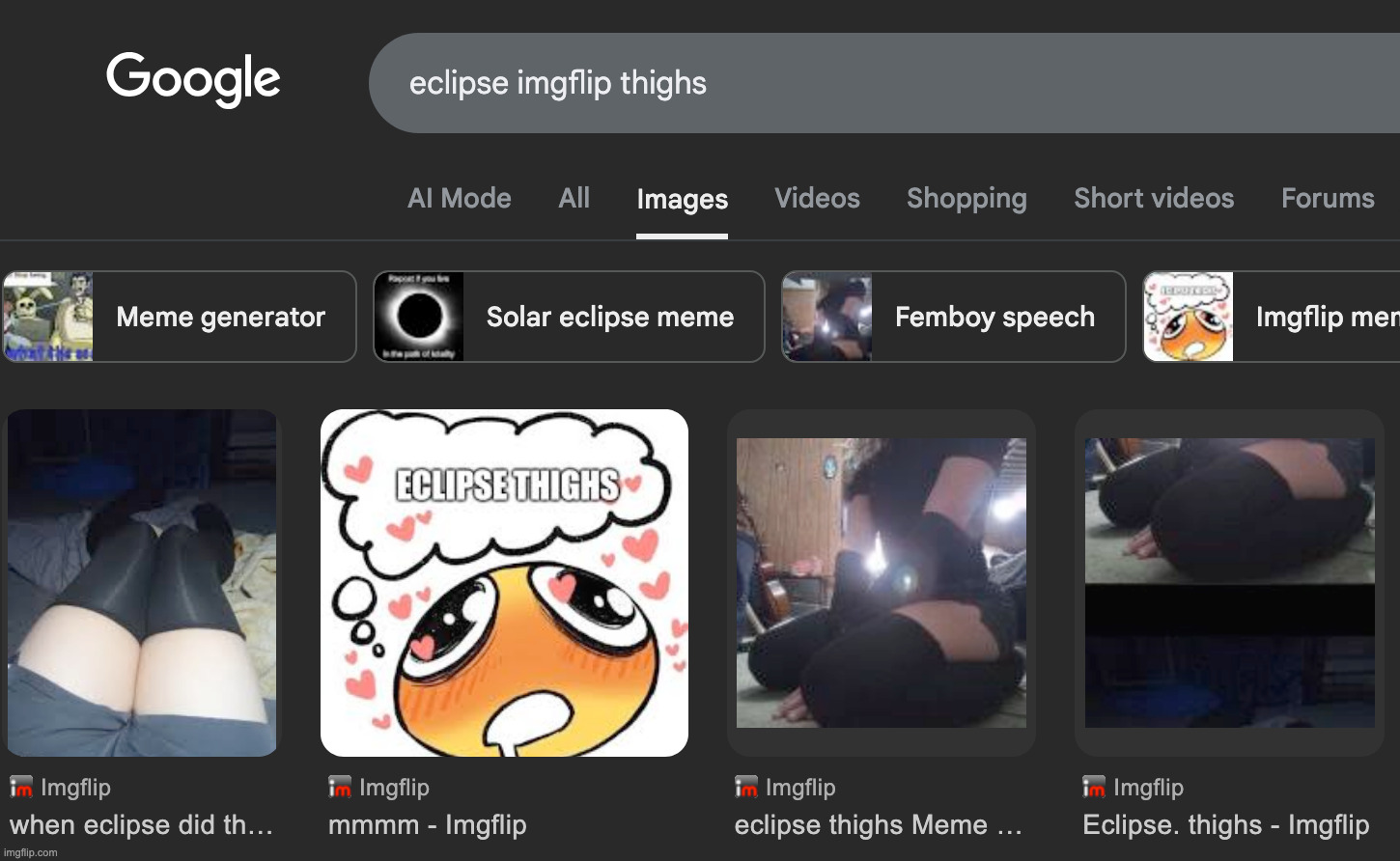 your thighs actually do show up though and you can't remove them | made w/ Imgflip meme maker