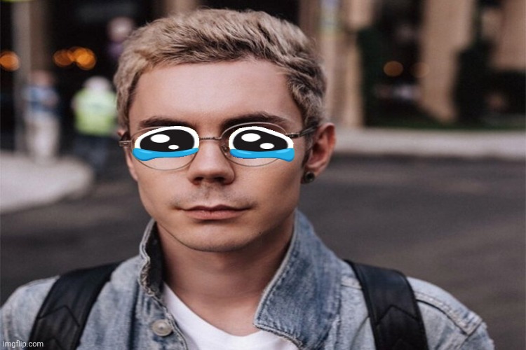 why is he sad | image tagged in smart man with glasses | made w/ Imgflip meme maker