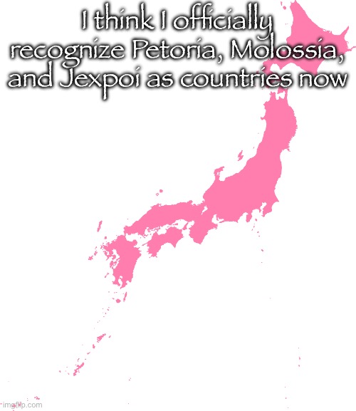 Japan | I think I officially recognize Petoria, Molossia, and Jexpoi as countries now | image tagged in japan | made w/ Imgflip meme maker
