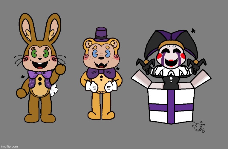 Lalala I love drawing the fnaf characters like irl animatronics lalala | image tagged in fnaf,fredbear,springbonnie,the puppet,please dont take a whole day to approve again pleaseeee | made w/ Imgflip meme maker
