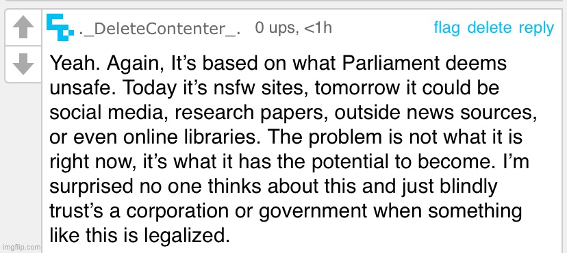 Do I give a shit about what’s banned? No, but I’m surprised no one thinks of the implications for the future. | made w/ Imgflip meme maker