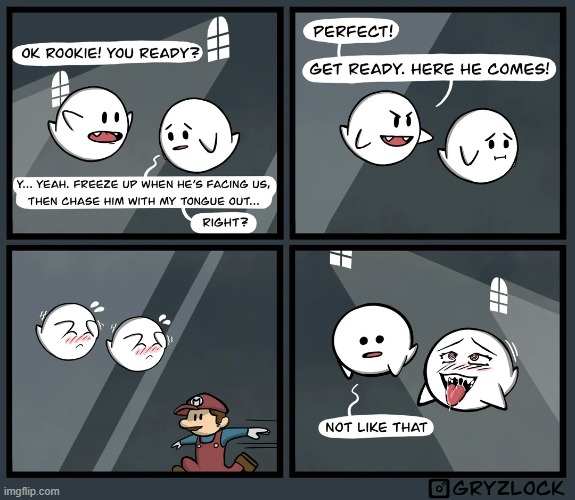 image tagged in super mario,ghosts,boo,boos,tongue,hold up | made w/ Imgflip meme maker