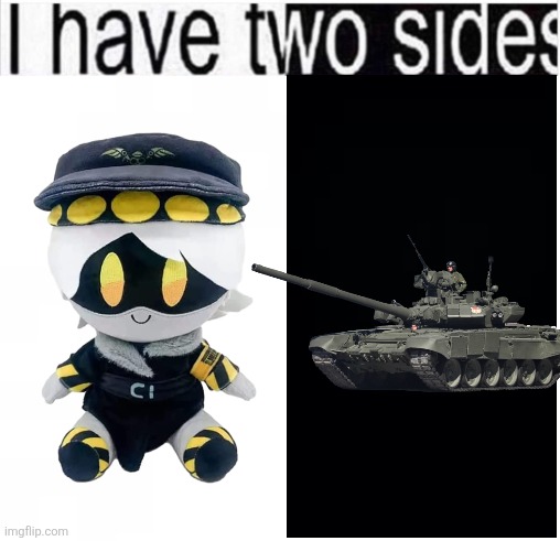 i have two sides | image tagged in i have two sides | made w/ Imgflip meme maker
