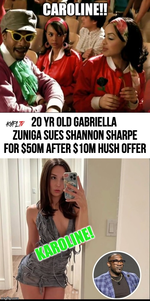 Shouts out to all the carolines | CAROLINE!! KAROLINE! | image tagged in music,old school,gold digger | made w/ Imgflip meme maker