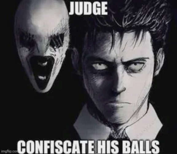 Judge confiscate his balls | image tagged in judge confiscate his balls | made w/ Imgflip meme maker