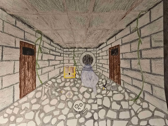 Art I made a while ago based of the game, "Shattered Pixel Dungeon." Did i cook? | made w/ Imgflip meme maker