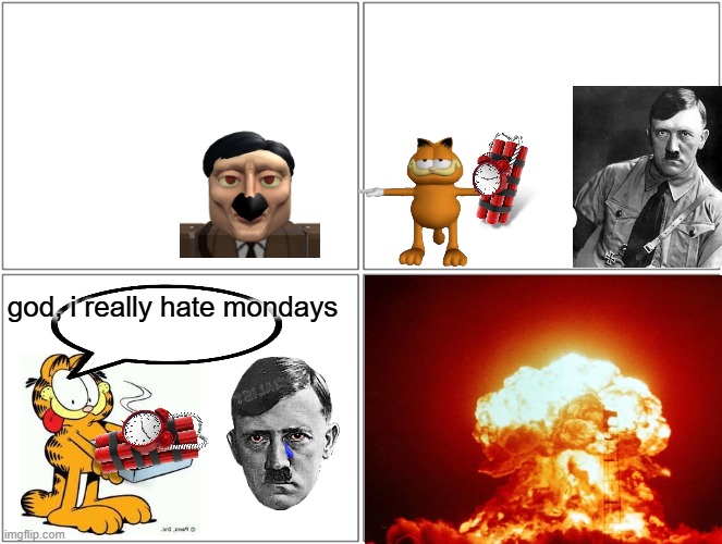 https://imgflip.com/i/a1co2e | god, i really hate mondays | image tagged in memes,blank comic panel 2x2 | made w/ Imgflip meme maker