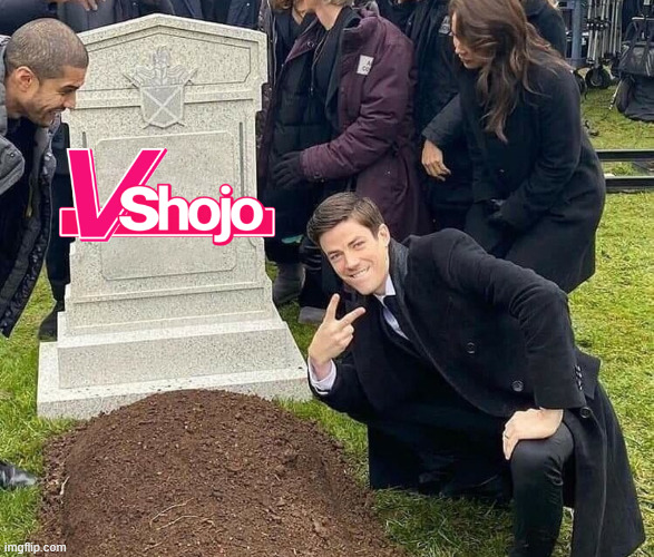 RIP VShojo | image tagged in peace sign tombstone | made w/ Imgflip meme maker