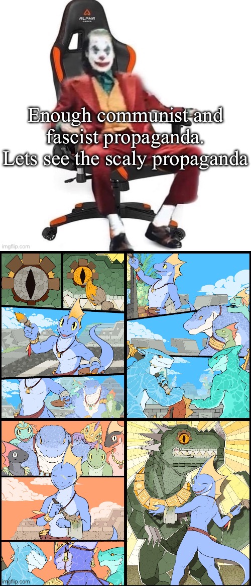 oooh… you want to play a lizardmen faction for your next campaign… oooh…. | Enough communist and fascist propaganda. Lets see the scaly propaganda | image tagged in average reaction image | made w/ Imgflip meme maker