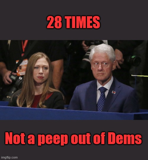 28 TIMES; Not a peep out of Dems | made w/ Imgflip meme maker