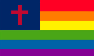 LGBTQ Christian flag Blank Meme Template