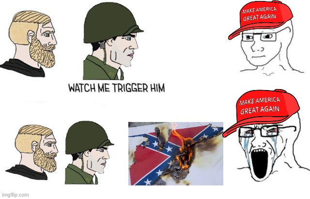 Watch me trigger him | image tagged in watch me trigger him,confederacy,confederate,patriotic | made w/ Imgflip meme maker