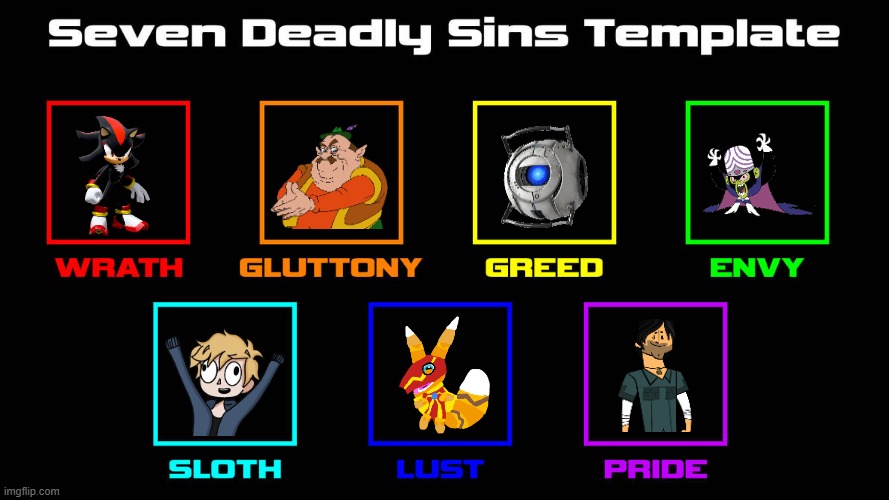Seven Deadly Sin as TMCU Teams | made w/ Imgflip meme maker