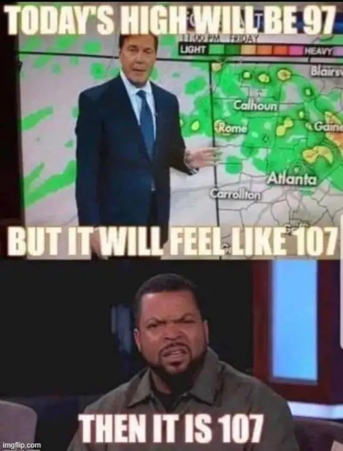 It depends on how you look at it... | image tagged in weather,weatherman,hot weather,real,on fire,funny | made w/ Imgflip meme maker