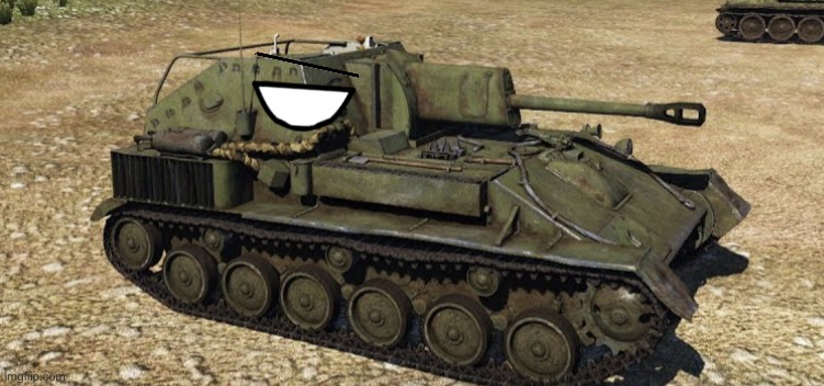 Serious SU-76M | image tagged in su-76m,war thunder,countryball style | made w/ Imgflip meme maker
