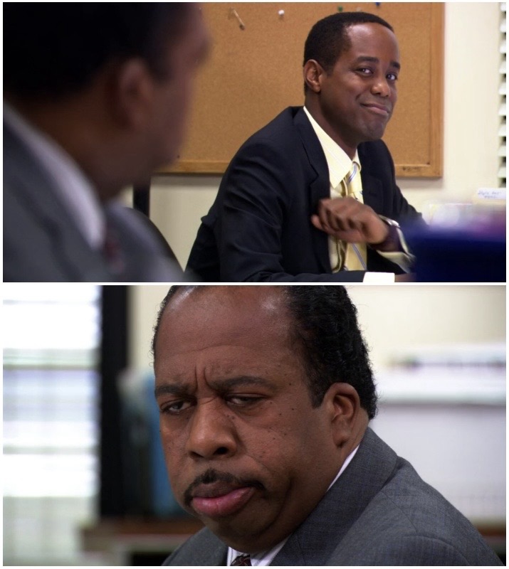 Black guys office Blank Meme Template