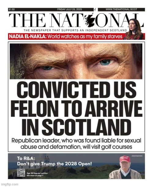 Scottish free press real | image tagged in scottish free press real,trump is adored in scotland,the national newspaper,crabby shack | made w/ Imgflip meme maker