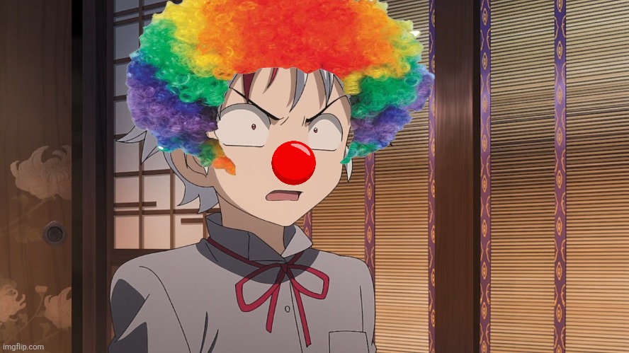 this boy is an example of clown behavior | image tagged in towa shocked | made w/ Imgflip meme maker