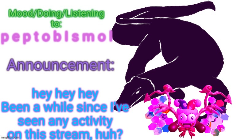 art dumping yall because I'm bored and have been drawing WAY too many clowns | p e p t o b I s m o l; hey hey hey
Been a while since I've seen any activity on this stream, huh? | image tagged in violet monitor anno temp,chor btw | made w/ Imgflip meme maker