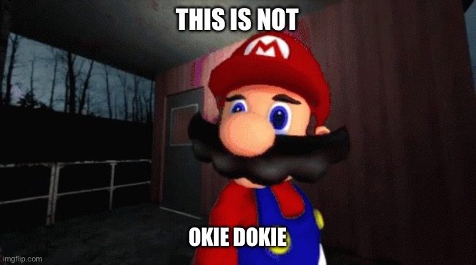 Okie Dokie | THIS IS NOT; OKIE DOKIE | image tagged in mario finger,smg4,not,okie,dokie | made w/ Imgflip meme maker