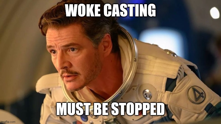 If you're not beating this drum the whole thing will come crashing down | WOKE CASTING; MUST BE STOPPED | image tagged in immigrant | made w/ Imgflip meme maker