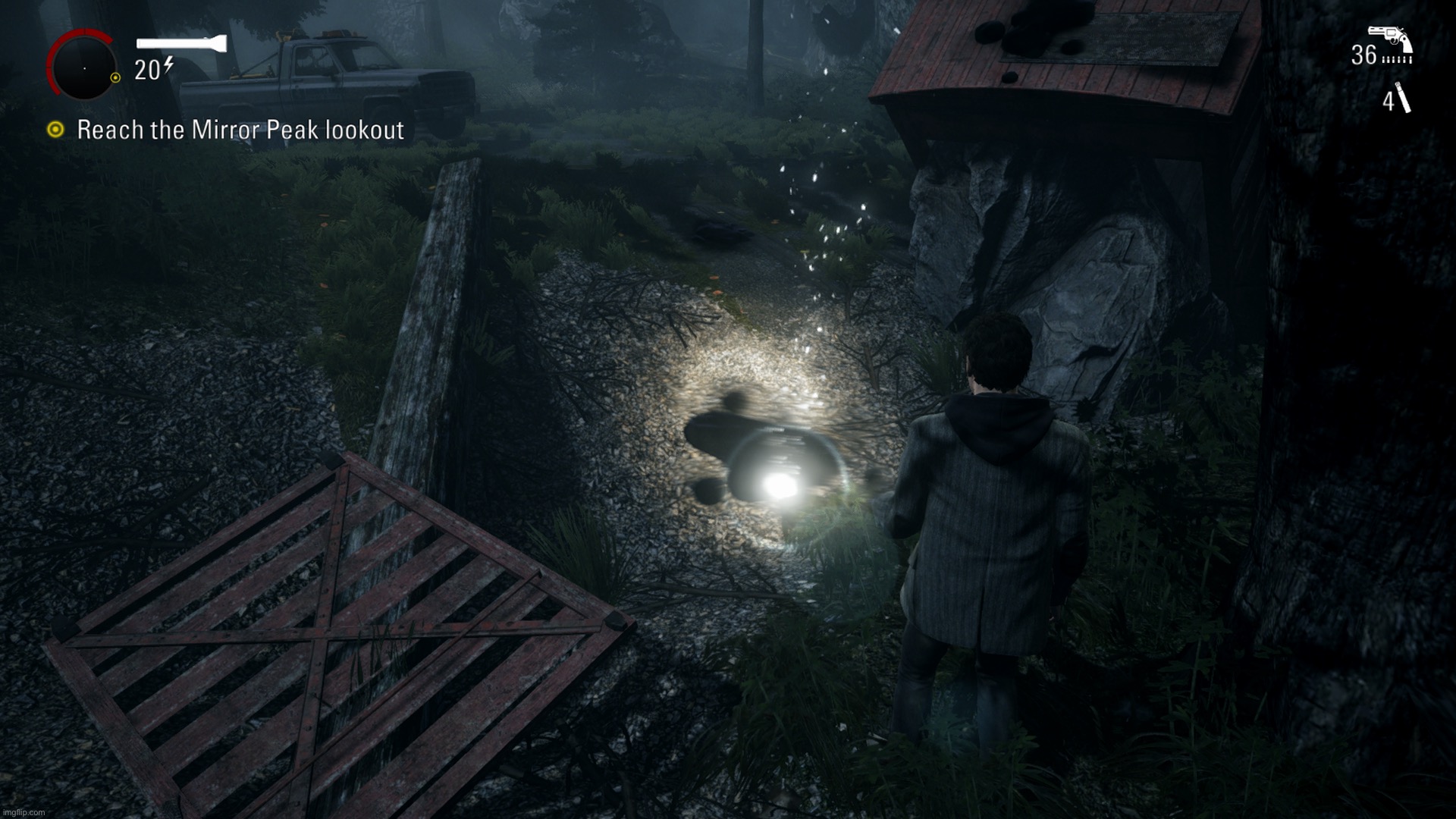 Alan Wake: “oh no a blob on the ground, better kill it.” | made w/ Imgflip meme maker