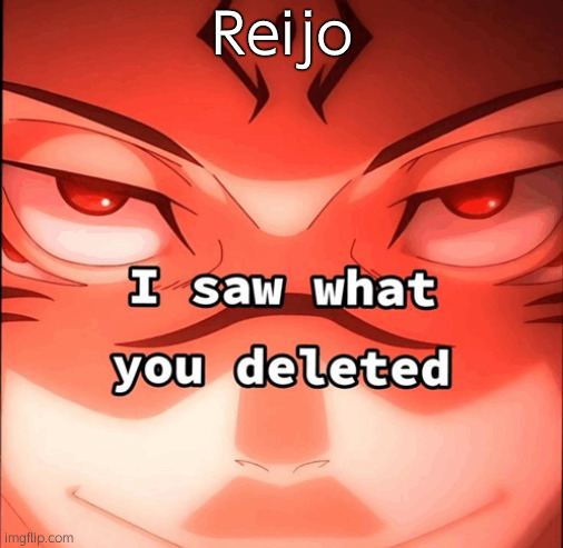 I saw what you deleted | Reijo | image tagged in i saw what you deleted | made w/ Imgflip meme maker