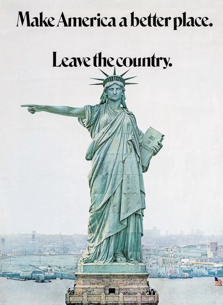 Make america a better place leave the country Blank Meme Template