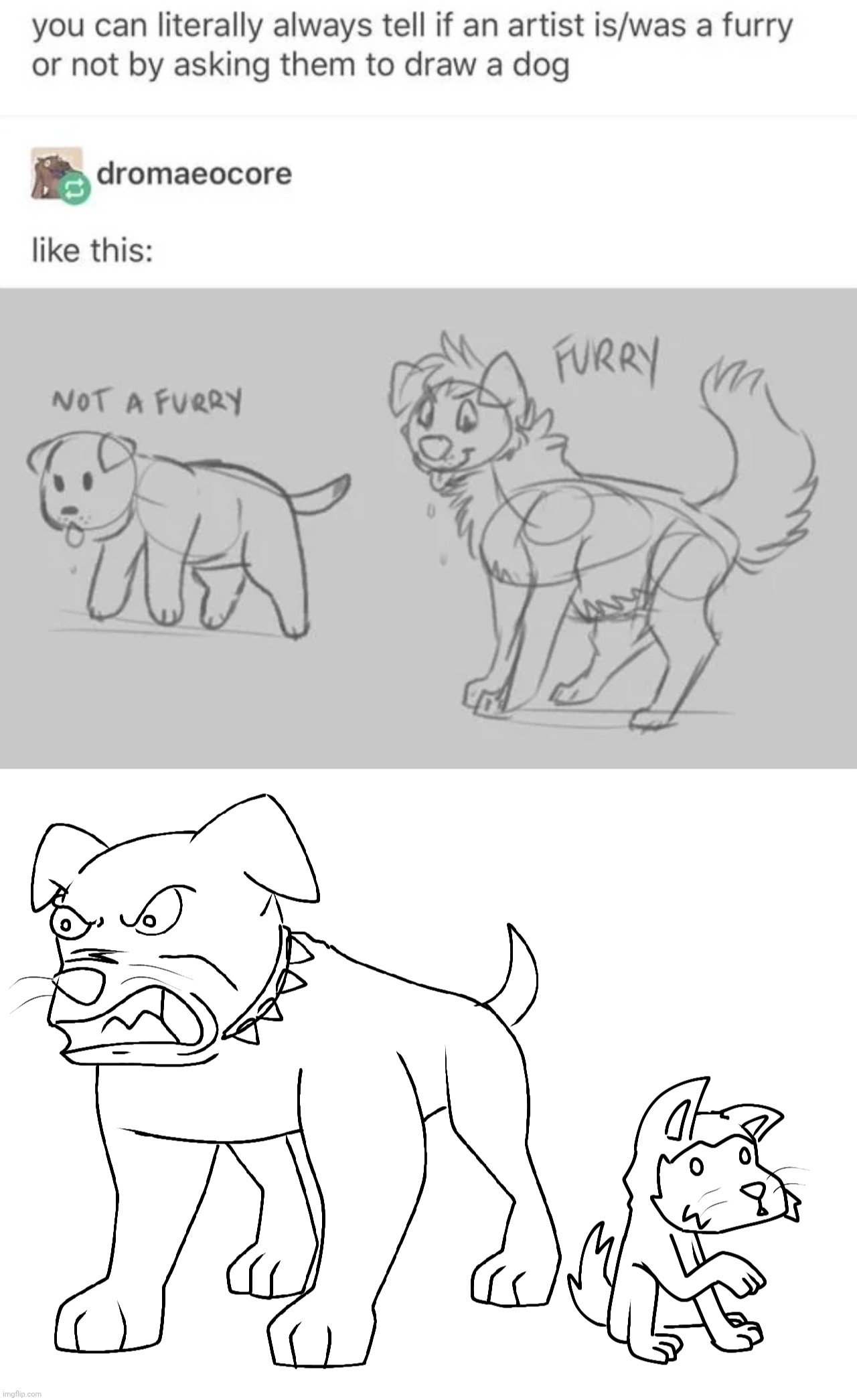 Would y'all call me a furry with the way I draw dogs or nah | made w/ Imgflip meme maker