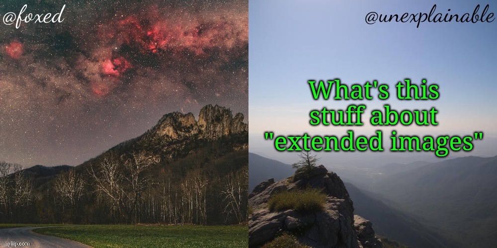 The fox is unexplainable. | What's this stuff about "extended images" | image tagged in the fox is unexplainable | made w/ Imgflip meme maker