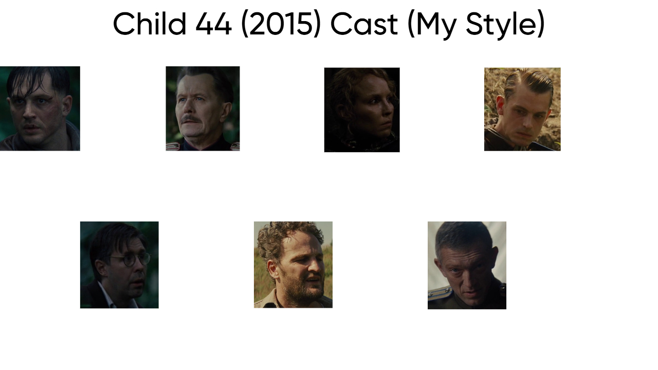 Child 44 (2015) Cast (My Style) Blank Meme Template