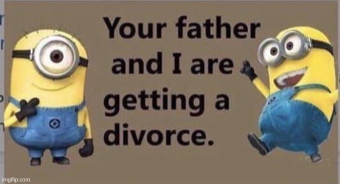 Your father and i are getting a divorce. | image tagged in your father and i are getting a divorce | made w/ Imgflip meme maker