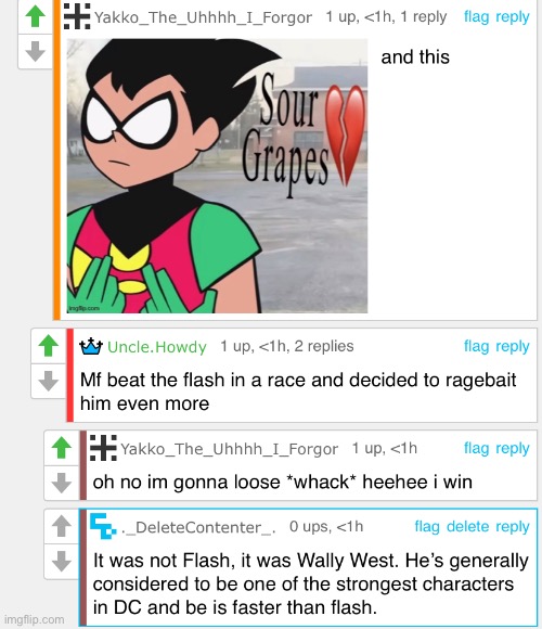 Yes. One of the strongest DC heroes was beat by Robin | made w/ Imgflip meme maker