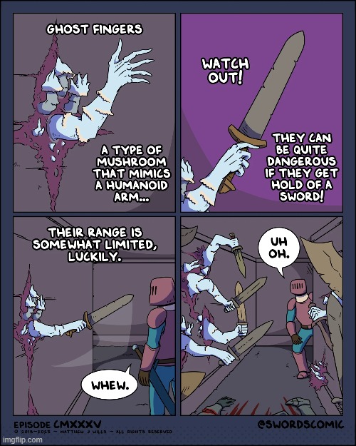 image tagged in mushrooms,ghost,fingers,sword,swords,uh oh | made w/ Imgflip meme maker
