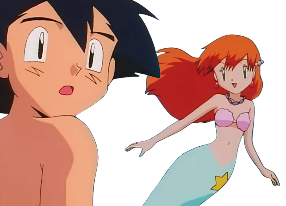 ash and misty Blank Meme Template