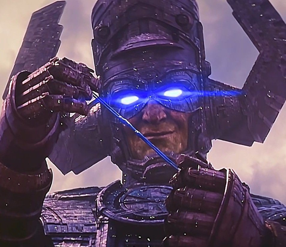 Galactus stretches Reed Richards Blank Meme Template