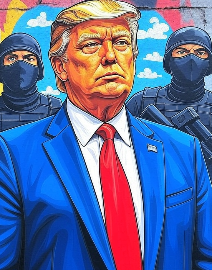 Donald Trump Big Daddy poster drawing Blank Meme Template