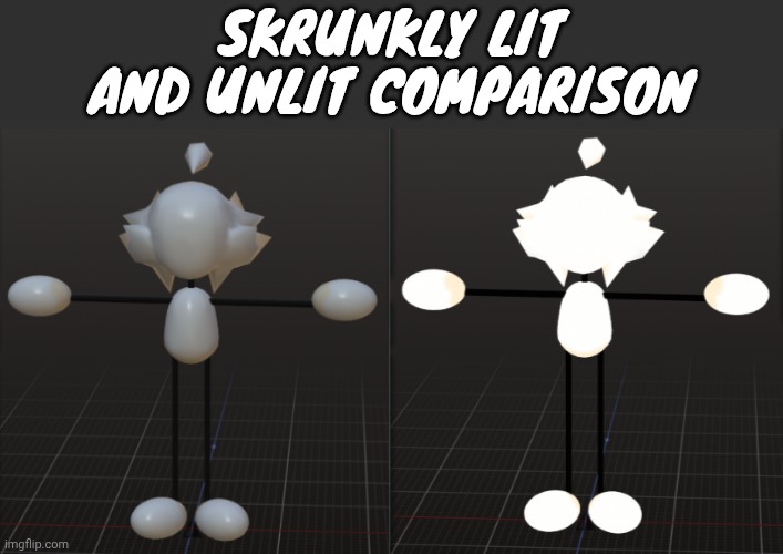 Which ones better? | SKRUNKLY LIT AND UNLIT COMPARISON | made w/ Imgflip meme maker