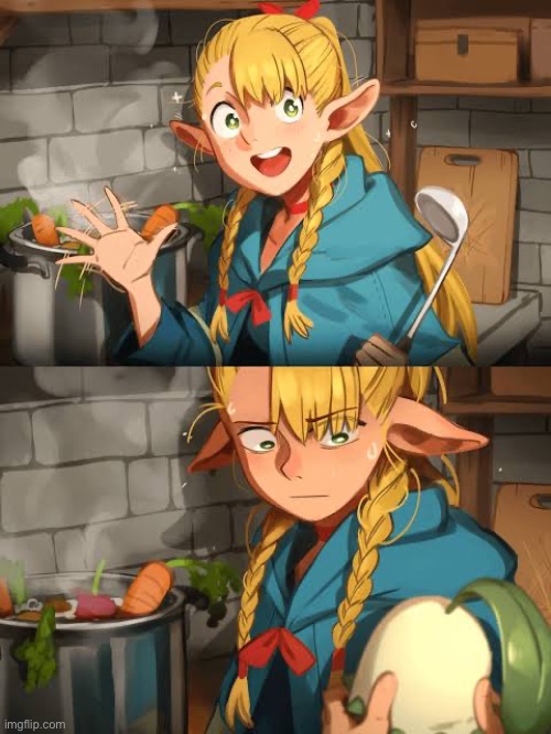 image tagged in dungeon meshi,pokemon,anime,memes,shitpost | made w/ Imgflip meme maker