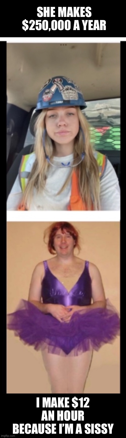 trade woman and sissy Blank Meme Template