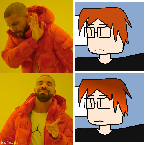 OakleyMendelevia: There's only one difference. | image tagged in memes,drake hotline bling | made w/ Imgflip meme maker