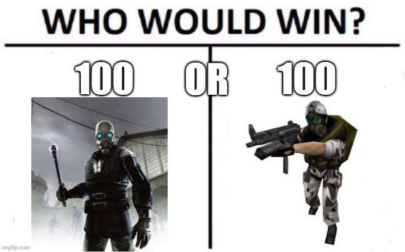 Who Would Win? | OR; 100; 100 | image tagged in memes,who would win | made w/ Imgflip meme maker