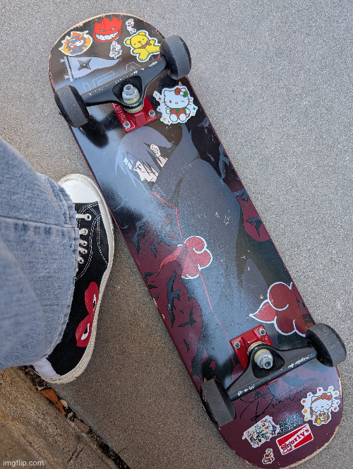 my skateboard | image tagged in skateboarding,skateboard,skate,itachi,naruto,anime | made w/ Imgflip meme maker