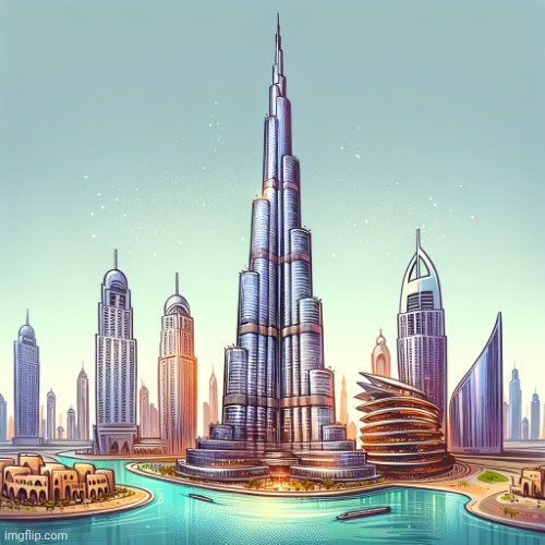 burj khalifa in dubai | image tagged in burj khalifa in dubai | made w/ Imgflip meme maker