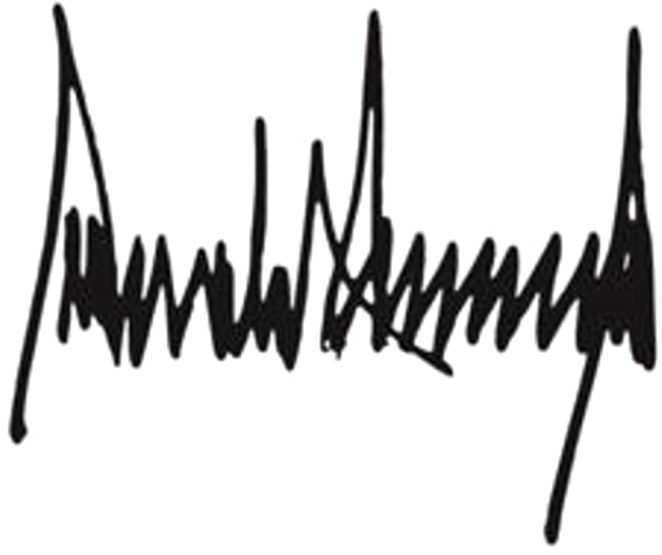 Donald Trump signature Blank Meme Template