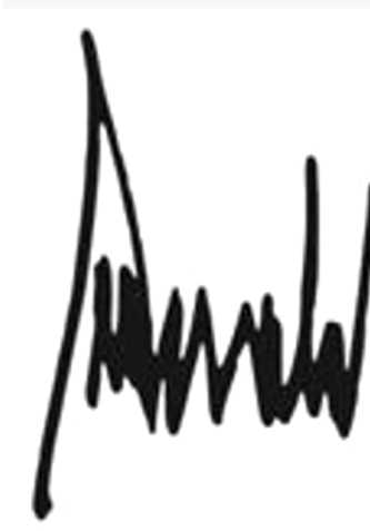 Donald Trump signature DONALD Blank Meme Template