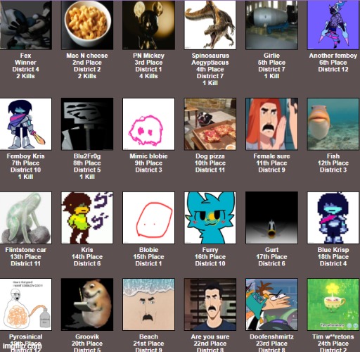 Placements | made w/ Imgflip meme maker